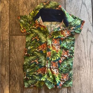 Posh Peanut Henley Romper